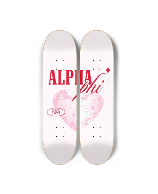 Alpha Phi “disco heart”