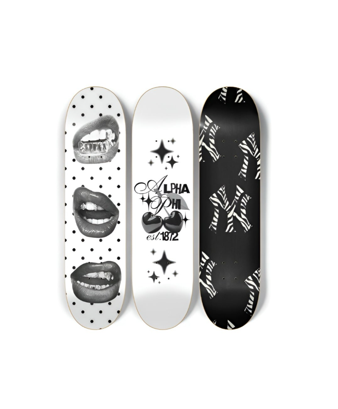 Alpha Phi “zebra star” trio